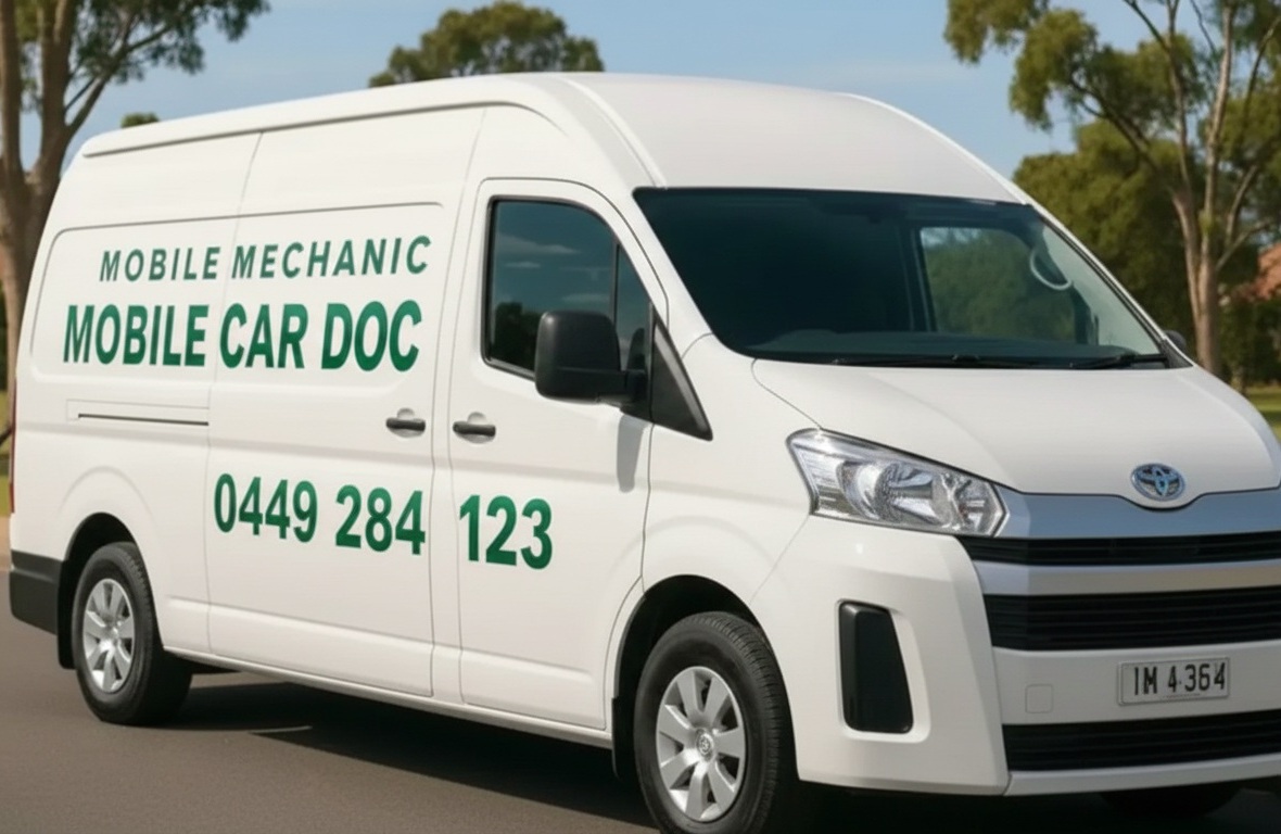 Mobile Carr Doc mechanic servicing car engine at customer's home in Perth